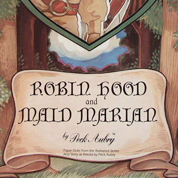 Robin Hood Maid Marian 12" Paper Doll Book Peck Aubry Collection 1994 USA Uncut - Picture 6 of 13